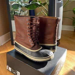 Brown Leather Sorel winter boots